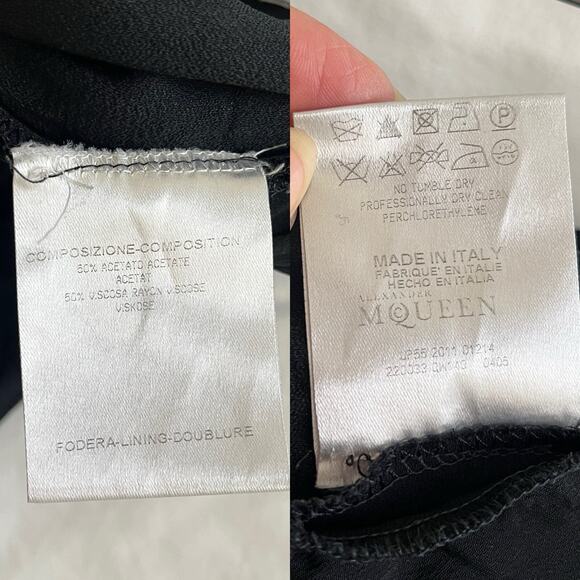 Alexander McQueen black straight low rise pants, size IT 38/US XS, classic. - Picture 7 of 9